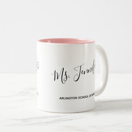 Eleganter vorbereiteter Tanz-Lehrer Zweifarbige Tasse (VorderseiteRechts)