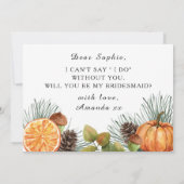 Eleganter Vorschlag für die Rustikale Herbstbrücke Einladung (Rückseite)