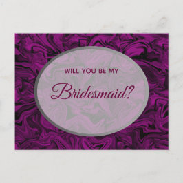 Eleganter Vorschlag für Lila Bridesmaid Postkarte