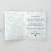 Eleganter Vorschlag für Vintages Foto Pate Karte (Innenseite)