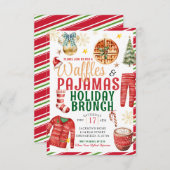 Eleganter Waffle Pajamas Holiday Brunch Einladung (Vorne/Hinten)