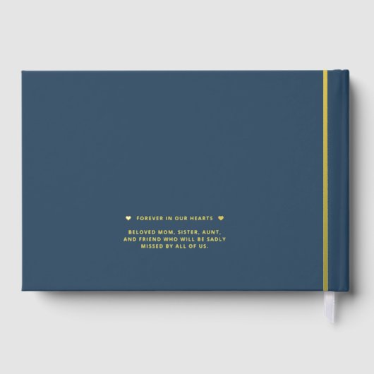 Eleganter wahrer Auftritt, in Love Memory Blue Bee Gästebuch (Rückseite)