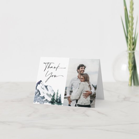 Eleganter Wald Dankeskarte (Vorderseite)