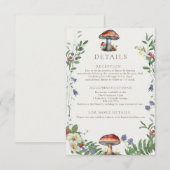 Eleganter Wald | Details der Waldhochzeit Begleitkarte (Vorne/Hinten)