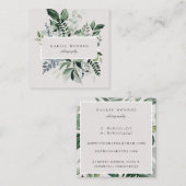 Eleganter Wald-Foliagerahmen Quadratische Visitenkarte (Vorne/Hinten)