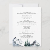 Eleganter Wald Hochzeit in einem Einladung (Rückseite)