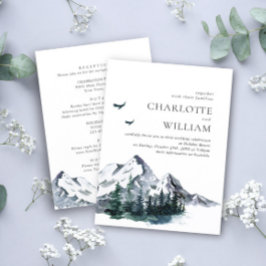 Eleganter Wald Hochzeit in einem Einladung