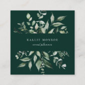 Eleganter Wald-Wald Quadratische Visitenkarte (Vorderseite)