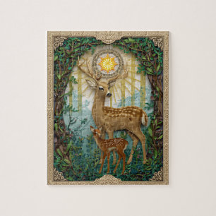 Eleganter Waldhirsch - Paper Quilling Puzzle