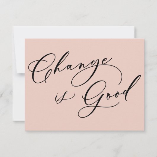 Eleganter Wandel ist eine Ankündigung über die Bew (Vorderseite)