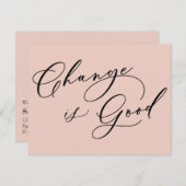 Eleganter Wandel ist eine Ankündigung über die Bew (Vorne/Hinten)