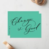 Eleganter Wandel ist eine gute Ankündigung der grü (Vorderseite/Rückseite Beispiel)