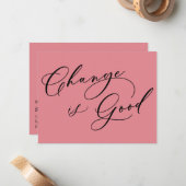 Eleganter Wandel ist eine gute Ankündigung der ros (Vorderseite/Rückseite Beispiel)