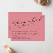 Eleganter Wandel ist eine gute Ankündigung rosa Be (Vorderseite/Rückseite Beispiel)