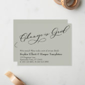 Eleganter Wandel ist eine gute Ankündigung über di (Vorderseite/Rückseite Beispiel)