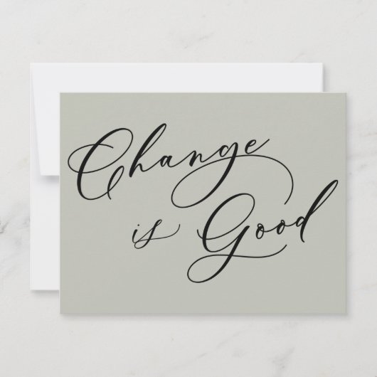 Eleganter Wandel ist eine gute Ankündigung über di (Vorderseite)