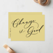 Eleganter Wandel ist eine gute Ankündigung zur Gel (Vorderseite/Rückseite Beispiel)