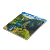 Eleganter Wasserfall landschaftlich, Kroatien Fliese (Seite)