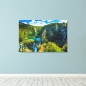 Eleganter Wasserfall landschaftlich, Kroatien Leinwanddruck (Insitu (Holzboden))