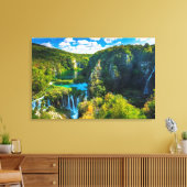 Eleganter Wasserfall landschaftlich, Kroatien Leinwanddruck (Insitu (Wohnzimmer))
