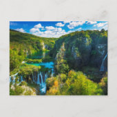 Eleganter Wasserfall landschaftlich, Kroatien Postkarte (Vorderseite)