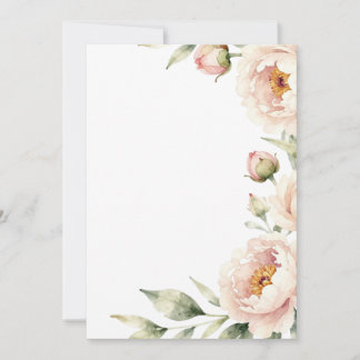 Eleganter Wasserfarbe-Blush-Pfingstrosen-Blumenhin Einladung