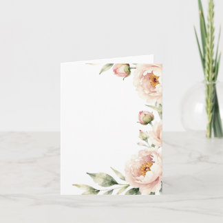 Eleganter Wasserfarbe-Blush-Pfingstrosen-Blumenhin Einladung