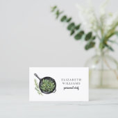 Eleganter Wasserfarbe Persönlicher Koch QR-Code Visitenkarte (Stehend Vorderseite)