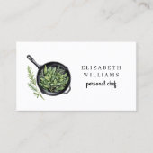 Eleganter Wasserfarbe Persönlicher Koch QR-Code Visitenkarte (Vorderseite)