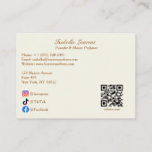 Eleganter Wasserfarben-Duft QR-Code Social Media Visitenkarte (Rückseite)