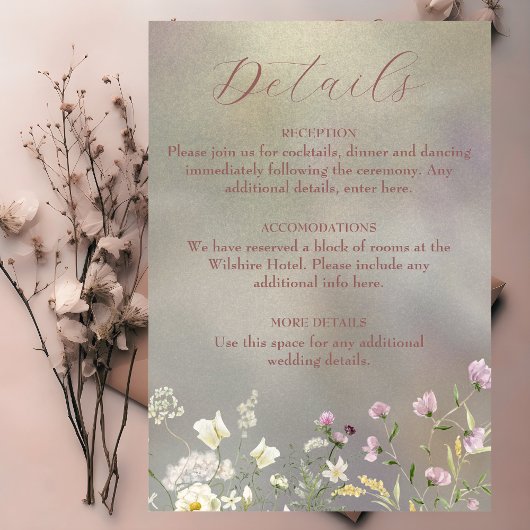 Eleganter Wasserfarben Herbst Begleitkarte