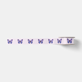 Eleganter Wasserfarben-Schmetterling in Lila Satinband