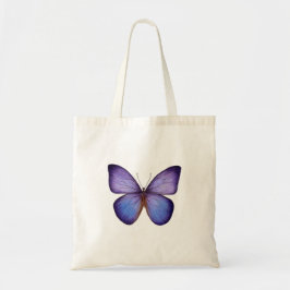 Eleganter Wasserfarben-Schmetterling in Lila Tragetasche