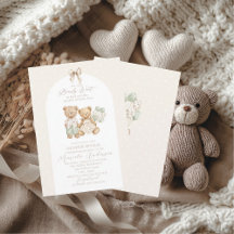 Eleganter Wasserfarben-Teddybär Geschlecht verrate