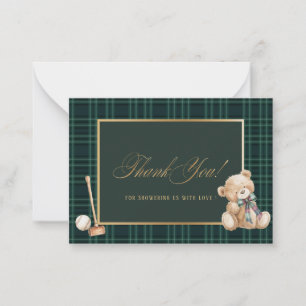 Eleganter Wasserfarben-Vintage-Karottd Teddybär pr Mitteilungskarte