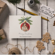 Eleganter Wasserfarben-Weihnachtsschmuck-Familienf
