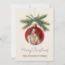Eleganter Wasserfarben-Weihnachtsschmuck Familienf