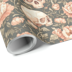 Eleganter Wasserfarbenfroher Halloween Skull Geschenkpapier