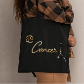 Eleganter Wasserfarbenkrebs Zodiac Black Tasche
