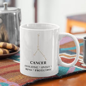 Eleganter Wasserfarbenkrebs Zodiac Custom Tasse