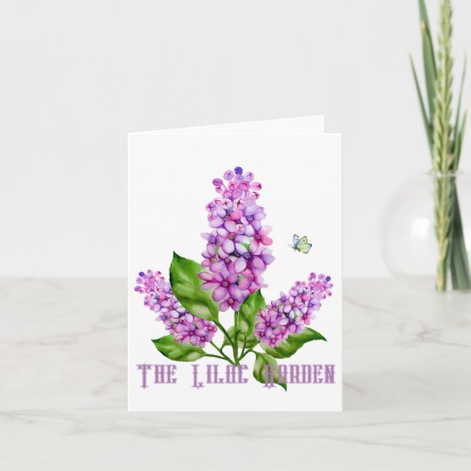 Eleganter Wasserfarbenlila-Zweig (Vorderseite)