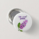 Eleganter Wasserfarbenlila-Zweig Button (Vorne & Hinten)