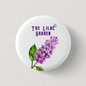 Eleganter Wasserfarbenlila-Zweig Button (Vorderseite)