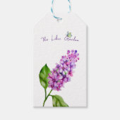 Eleganter Wasserfarbenlila-Zweig Geschenkanhänger (Vorderseite)