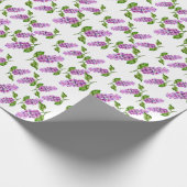 Eleganter Wasserfarbenlila-Zweig Geschenkpapier (Ecke)