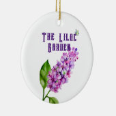 Eleganter Wasserfarbenlila-Zweig Keramik Ornament (Rechts)