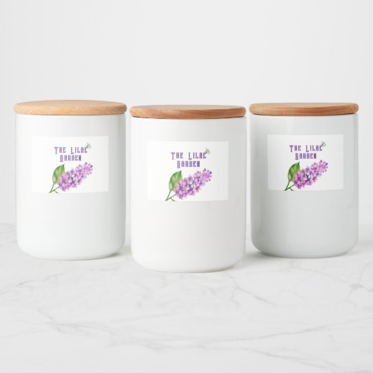 Eleganter Wasserfarbenlila-Zweig Lebensmitteletikett (Flaschen)