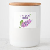 Eleganter Wasserfarbenlila-Zweig Lebensmitteletikett (Vorderseite)