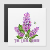 Eleganter Wasserfarbenlila-Zweig Magnetkarte (Vorne/Hinten)