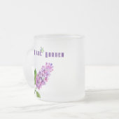 Eleganter Wasserfarbenlila-Zweig Mattglastasse (Vorderseite Links)